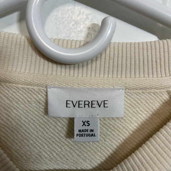 Evereve Colorblock Crewneck Pullover Sweatshirt size XS 100% Cotton - Picture 3 of 4